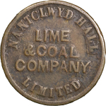 Great Britain, North Wales. Ruthin, Nantclwyd Lime and Coal Company BR Two Pence Token. 1867.