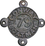 Great Britain, North Wales. Conway Brass Ferry Boatmans Ticket. Circa 1900.