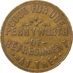 Great Britain, Mid Wales. Monmouthshire BR Penny Token. 1900-1905.