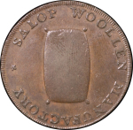 Great Britain, Salop. Druid Head Mule CU Halfpenny Token. Circa 18th Century.