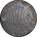 Great Britain, North Wales. Anglesey Parys Mines CU Penny Token. 1788.