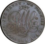 Great Britain, North Wales. Anglesey Parys Mines CU Penny Token. 1787. 