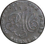 Great Britain, North Wales. Anglesey Parys Mines CU ½ Penny Token. 1791. 