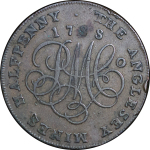 Great Britain, North Wales. Anglesey Parys Mines CU ½ Penny Token. 1788.