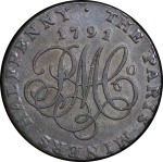 Great Britain, North Wales. Anglesey Parys Mines CU 1/2 Penny Token. 1791. 