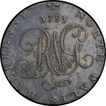 Great Britain, North Wales. Anglesey Parys Mines CU Halfpenny Token. 1793.