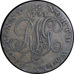 Great Britain, North Wales. Anglesey Parys Mines CU Halfpenny Token. 1793.
