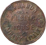 Great Britain, North Wales. Wrexham CU Rhuabon Public House Penny Token. Circa 1880-1910.