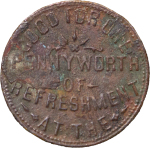 Great Britain, North Wales. Wrexham CU Rhuabon Public House Penny Token. Circa 1880-1910.