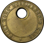 Great Britain, North Wales. Flintshire Brass Working Mens Club 6d. Token. Circa 1930-1950. 