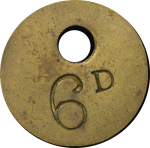 Great Britain, North Wales. Flintshire Brass Working Mens Club 6d. Token. Circa 1930-1950. 
