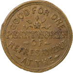 Great Britain, North Wales. Llandudno CU Cocoa Rooms CU Penny Token. ND.