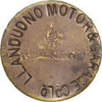 Great Britain, North Wales. Llandudno Motor & Garage Co. Ltd. BR Token. Circa 1907. 