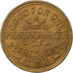 Great Britain, North Wales. Llandudno CU Cocoa Rooms CU Penny Token. ND.