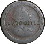 Great Britain. George III CU Cartwheel Penny, Counter Marked. 1797. 