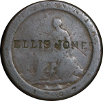 Great Britain. George III CU Cartwheel Penny, Counter Marked. 1797. 