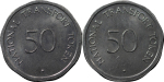 Great Britain, North Wales. Conwy AL 50 Pence Bus Pass Tokens. (x2) Circa 1970-1980. 