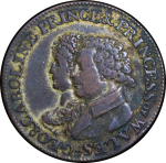 Great Britain, Wales. George & Caroline BR Medalet for Marriage. 1795. 