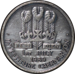 Great Britain, North Wales. Caernarvon CU gilt Investiture Medal. 1969.