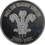 Great Britain, Wales. Welsh Rugby Union Ni Medallion. 1981.