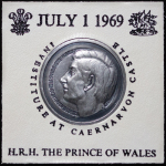 Great Britain, North Wales. Caernarvon AR Investiture Medal. 1969. 