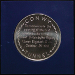 Great Britain, North Wales. Conwy Ni Medallion, Opening of the Conwy Tunnel. 1991.