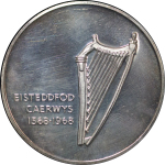 Great Britain, North Wales. Caerwys AR Eisteddfod Medal for the 400th Anniversary of the event. 1968.