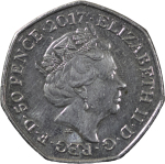 Great Britain. Elizabeth II Cupro-Nickel 50 Pence .2017.