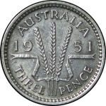 Great Britain. George VI AR Threepence. 1951.