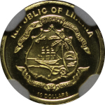 Liberia. Proof Gold $10 Dollars Kruggerand. 2005.
