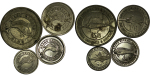 Bahamas. Grand Bahamas Club Ni set of 4 denomination tokens. 1948-1950.