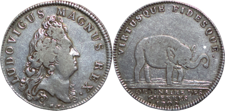 France, Louis XIV. Spoils of War AR Jeton by V Mauger. 1702.