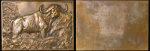 France. Mauruce Thenot Æ Plaque "Buffalo". 1936. 