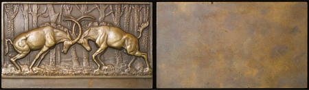 France. Mauruce Thenot Æ Plaque "Ibex". 1936. 