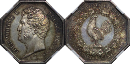 France. Louis Philippe I AR Jeton. 1830-1848. 