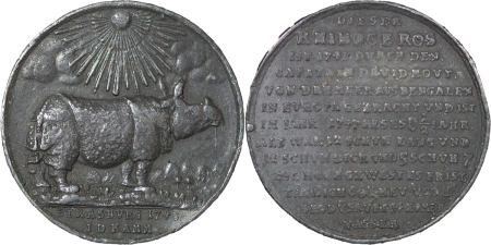 Germany & France. Strasbourg Pewter Medal. 1748. 