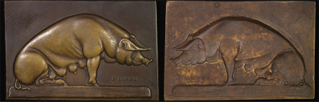 Germany. Edmund Beckmann Æ Plaque, Sow. 1920. 