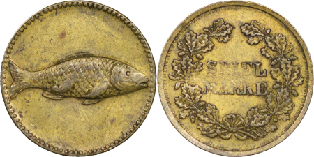 Germany. Brass gaming token. 1930-45. 