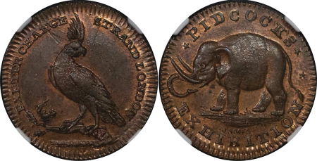 Great Britain. Middlesex CU Pidcock's Farthing Token. 1790's. 