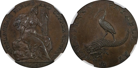 GREAT BRITAIN, Warwickshire CU 1/2d. Conder Token. 1792. 