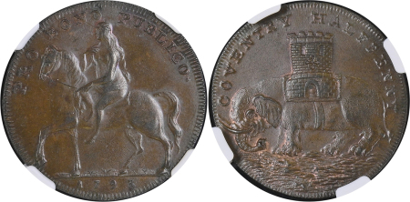 Great Britain, Warwickshire. Coventry CU Halfpenny. 1793. 