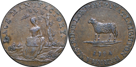 Great Britain. Leighton Buzzard CU Halfpenny Token. 1794. 