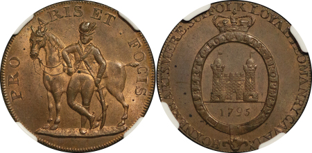 Great Britain, Suffolk CU Halfpenny. 1795. 