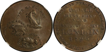 Great Britain, Middlesex. T.Hall CU Penny token. 1795. 