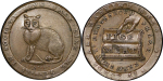 Great Britain, Middlesex CU Cat Farthing token. 1796. 