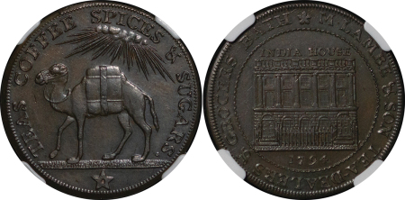 Great Britain, Somerset & Bath CU Penny Token. 1799. 