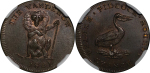 Great Britain, Middlesex. The Wanderow CU Farthing token. 1801. 