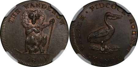 Great Britain, Middlesex. The Wanderow CU Farthing token. 1801. 