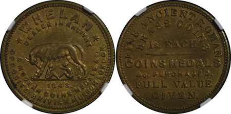 GREAT BRITAIN, London. Peter Whelan BR Advertising Token. 1848. 