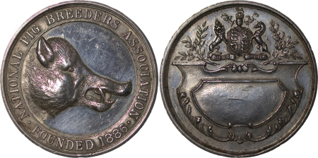Great Britain. National Pig Breeders Association AR Award Medal. 1886. 